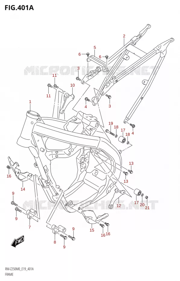 CADRE Suzuki MOTO 250 RM-Z 2020  RM-Z250 M0 (E19)