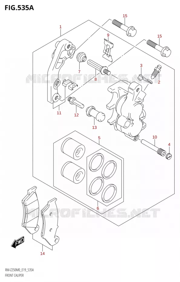 ETRIER DE FREIN AVANT Suzuki MOTO 250 RM-Z 2020  RM-Z250 M0 (E19)