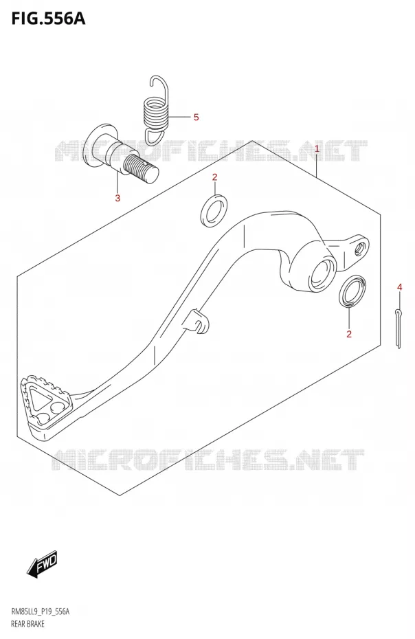 FREIN ARRIERE Suzuki MOTO 85 RM 2019  RM85L L9 (P19)