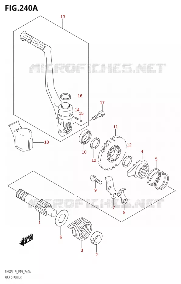 KICK Suzuki MOTO 85 RM 2019  RM85L L9 (P19)