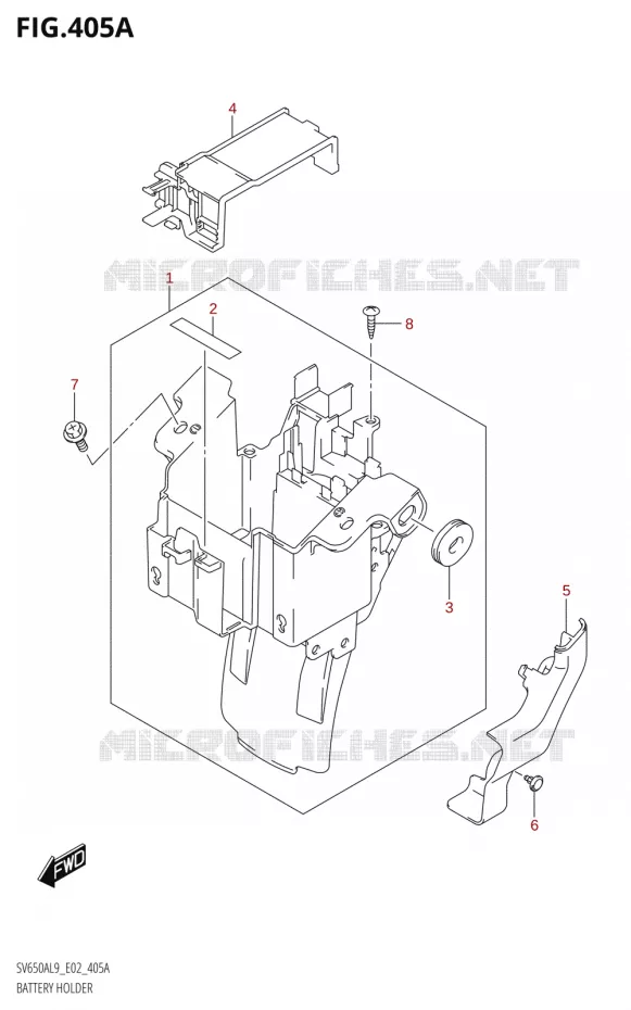 BAC A BATTERIE - OUTILS Suzuki MOTO 650 SV 2019  SV650XA L9 (E02)