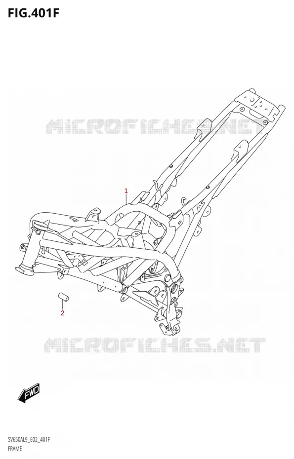 CADRES (SV650AUL9 E19) Suzuki MOTO 650 SV 2019  SV650A L9 (E02)