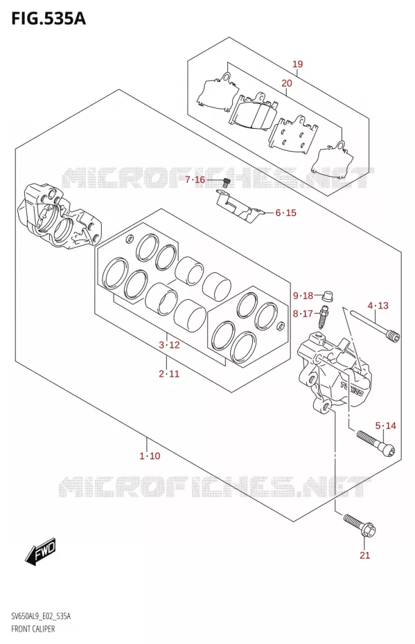 ETRIER DE FREIN AVANT Suzuki MOTO 650 SV 2019  SV650XA L9 (E02)