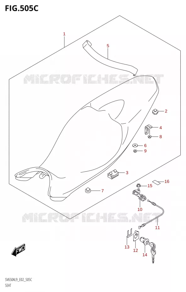 SELLE (SV650XAL9 E02) Suzuki MOTO 650 SV 2019  SV650XA L9 (E02)