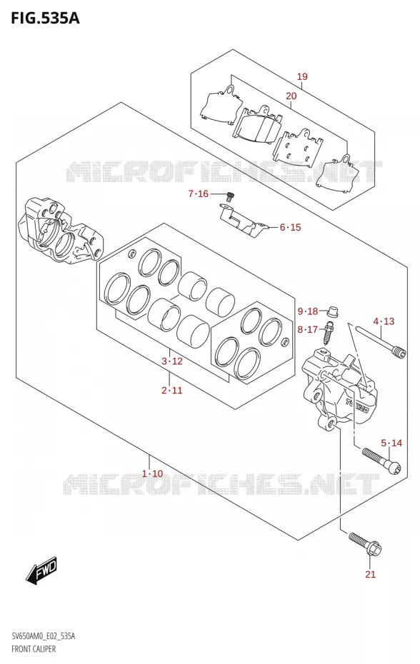 ETRIER DE FREIN AVANT Suzuki MOTO 650 SV 2020  SV650A M0 (E02)