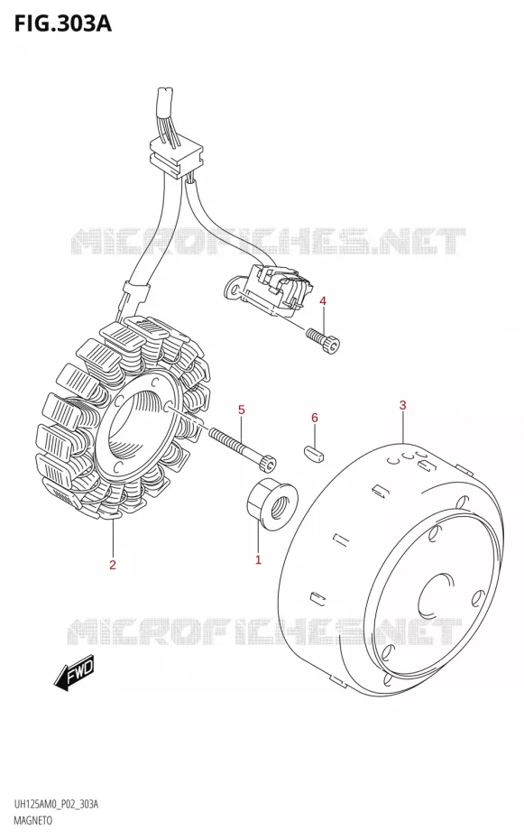 ALLUMAGE ROTOR - STATOR Suzuki SCOOTER 125 BURGMAN 2020  UH125A M0 (P02)