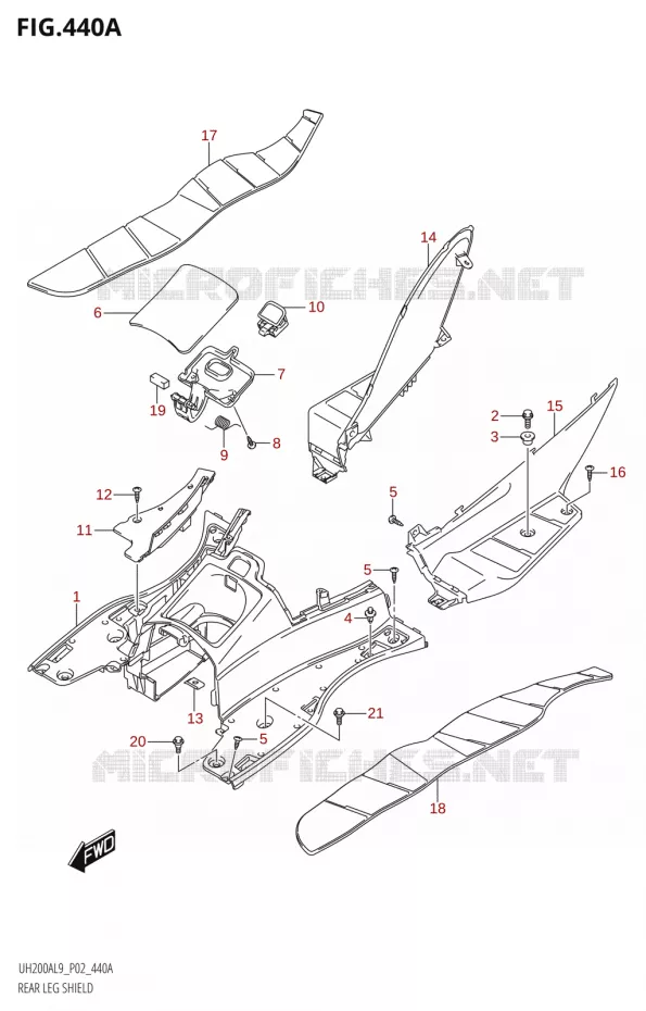 MARCHE PIEDS Suzuki SCOOTER 200 BURGMAN 2019  UH200A L9 (P02)