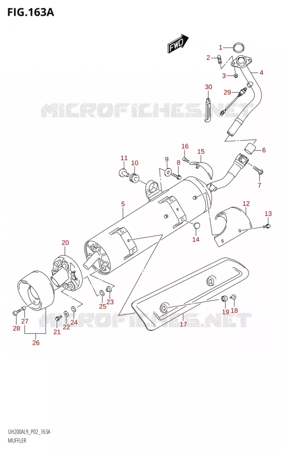 SILENCIEUX Suzuki SCOOTER 200 BURGMAN 2019  UH200A L9 (P02)