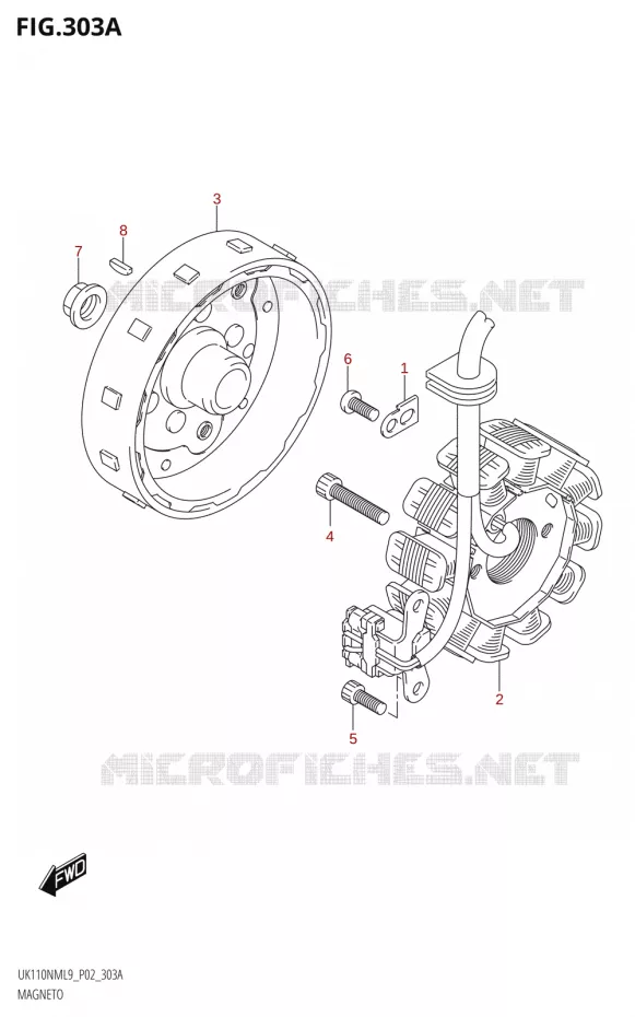 ALLUMAGE ROTOR - STATOR Suzuki SCOOTER 110 ADDRESS 2019  UK110NM L9 (P02)