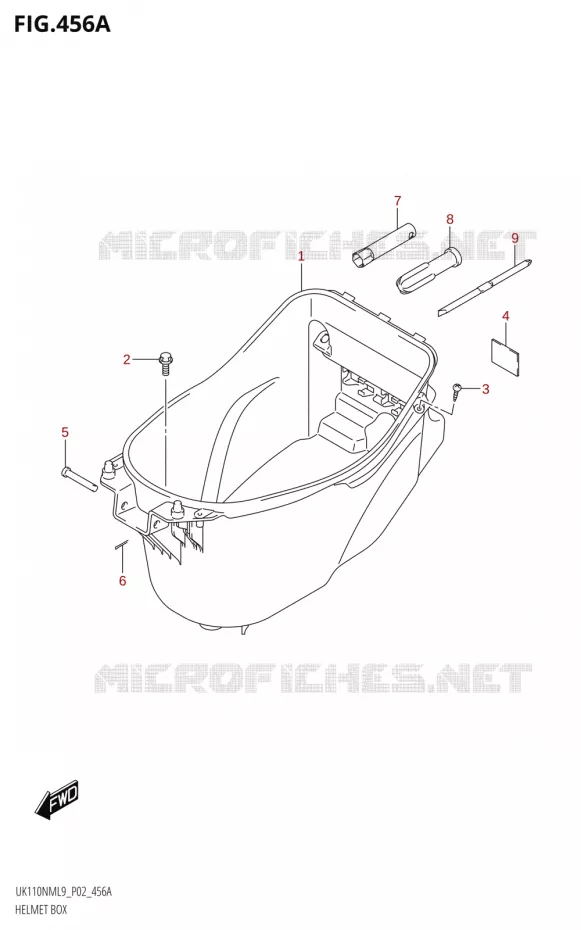 COFFRE Suzuki SCOOTER 110 ADDRESS 2019  UK110NM L9 (P02)