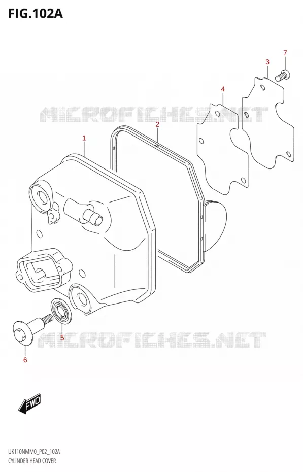 COUVRE CULASSE Suzuki SCOOTER 110 ADDRESS 2020  UK110NM M0 (P02)