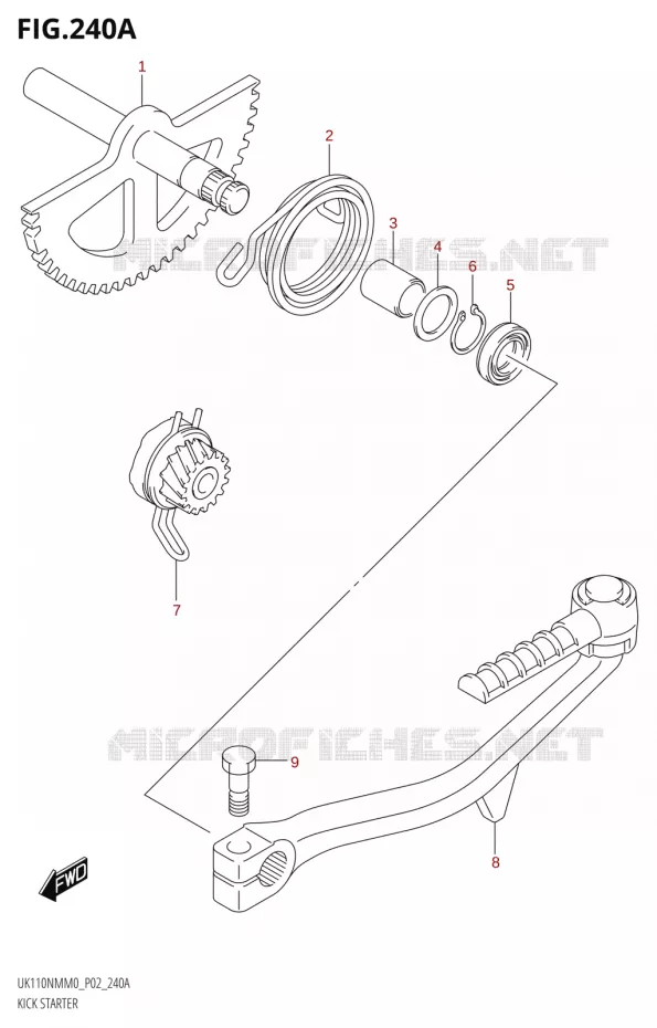KICK Suzuki SCOOTER 110 ADDRESS 2020  UK110NM M0 (P02)