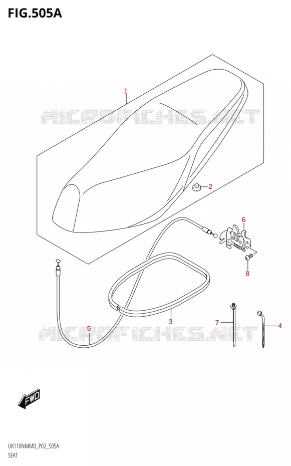 SELLE Suzuki SCOOTER 110 ADDRESS 2020  UK110NM M0 (P02)