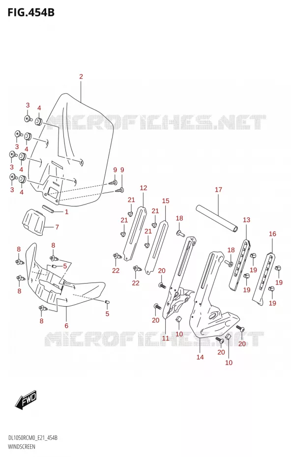PARE-BRISE (DL1050RQ) Suzuki MOTO 1050 V-STROM 2020  DL1050RQ M0 (E21)