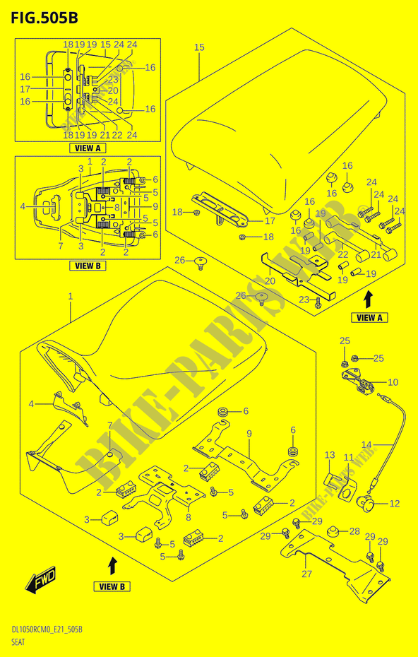 SELLE (DL1050RC) pour Suzuki V-STROM 1050 2020