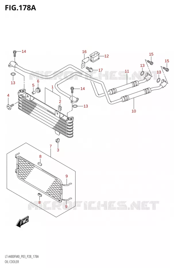 RADIATEUR D'HUILE Suzuki QUAD 400 KINGQUAD 2020  LT-A400F M0 (P28)