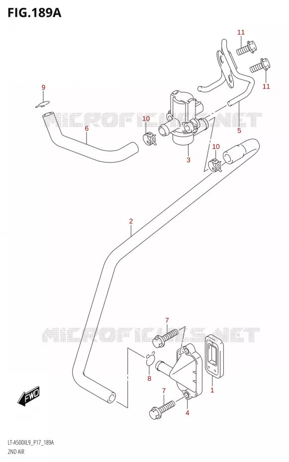 SYSTEME RECYCLAGE GAZ ECHAPPEMENT Suzuki QUAD 500 KINGQUAD 2019  LT-A500X L9 (P17)