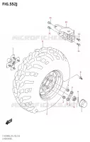 ROUE ARRIERE GAUCHE00XPZM0 P33) pour Suzuki KINGQUAD 500 2020