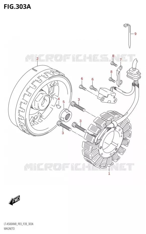 ALLUMAGE ROTOR - STATOR Suzuki QUAD 500 KINGQUAD 2020  LT-A500X / XP / XPZ M0 (P03,P28,P33)