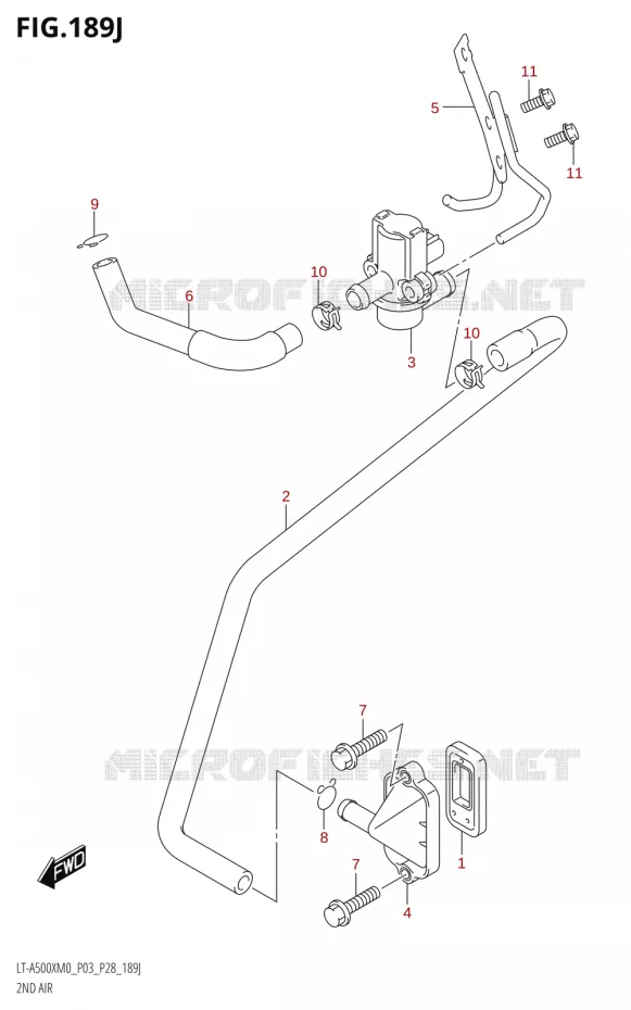 SYSTEME RECYCLAGE GAZ ECHAPPEMENT Suzuki QUAD 500 KINGQUAD 2020  LT-A500X / XP / XPZ M0 (P03,P28,P33)