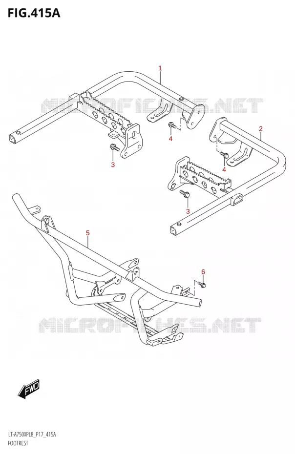REPOSE PIED Suzuki QUAD 750 KINGQUAD 2018  LT-A750XP L8 (P17)