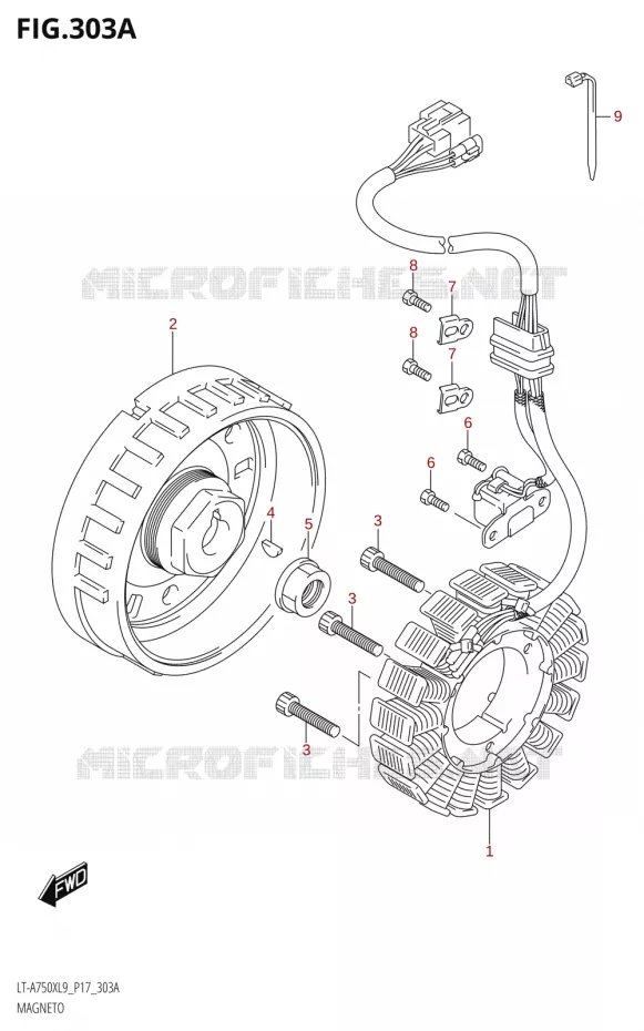 ALLUMAGE ROTOR - STATOR Suzuki QUAD 750 KINGQUAD 2019  LT-A750X L9 (P17)