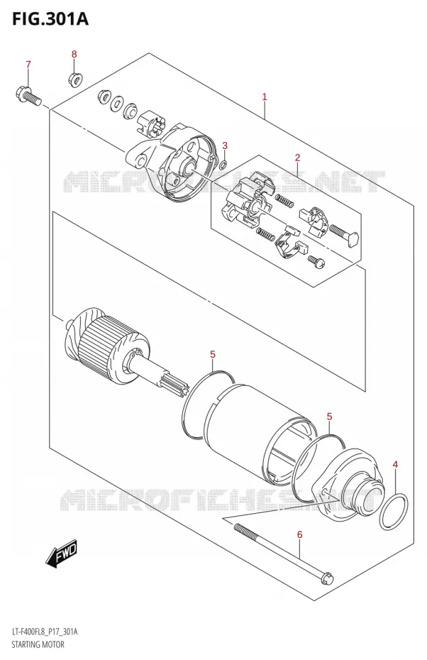 DEMARREUR Suzuki QUAD 400 KINGQUAD 2018  LT-F400F L8 (P17)
