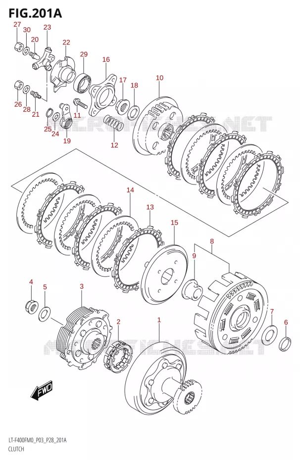 EMBRAYAGE Suzuki QUAD 400 KINGQUAD 2020  LT-F400F M0 (P28)