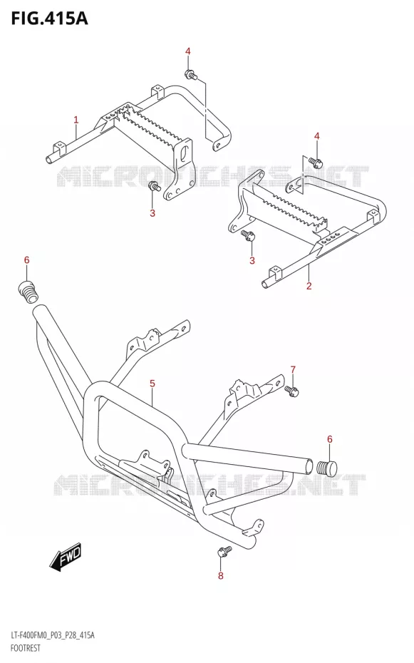 REPOSE PIED Suzuki QUAD 400 KINGQUAD 2020  LT-F400F M0 (P28)