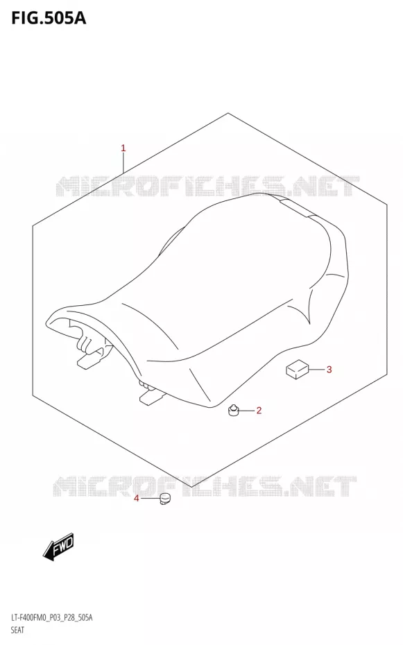 SELLE Suzuki QUAD 400 KINGQUAD 2020  LT-F400F M0 (P28)