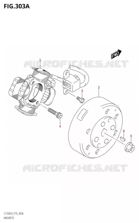 ALLUMAGE ROTOR - STATOR Suzuki QUAD 50 QUADSPORT 2019  LT-Z50 L9 (P19)