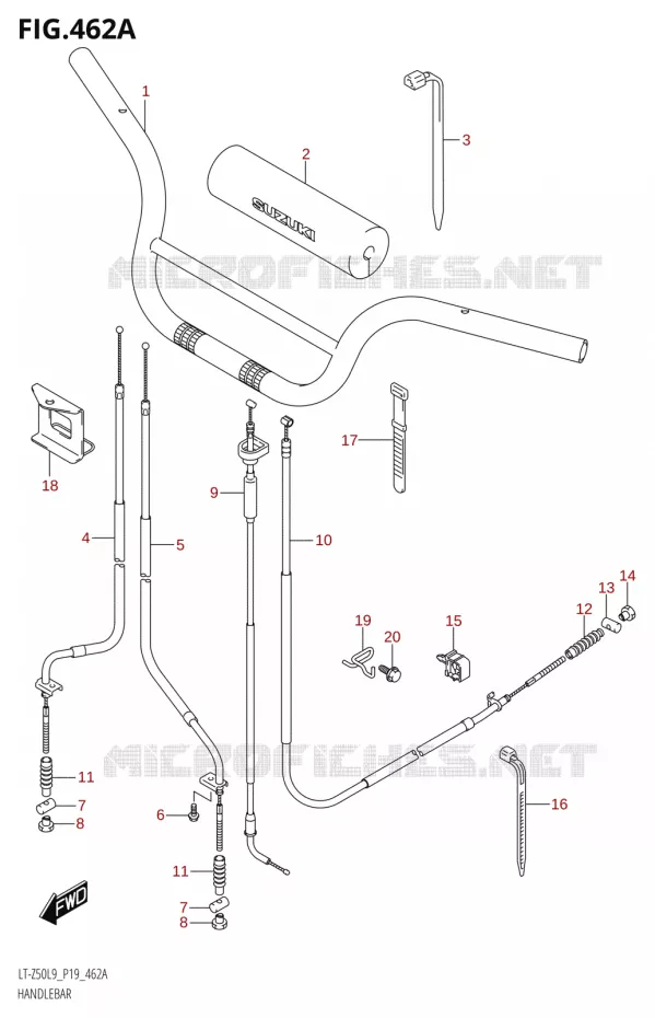 GUIDON Suzuki QUAD 50 QUADSPORT 2019  LT-Z50 L9 (P19)