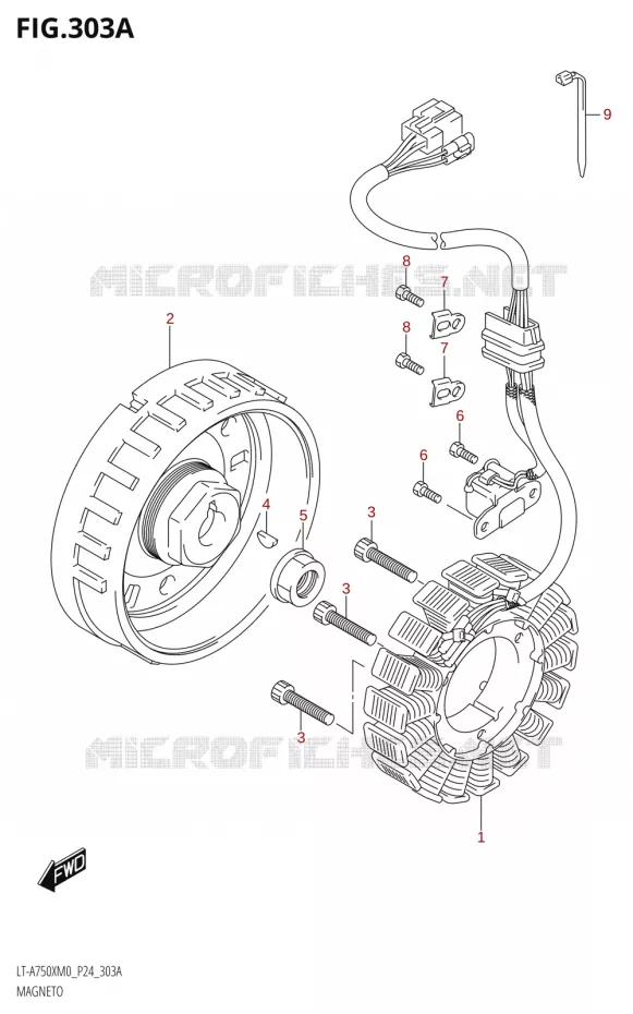 ALLUMAGE ROTOR - STATOR Suzuki QUAD 750 KINGQUAD 2020  LT-A750X M0 (P24)