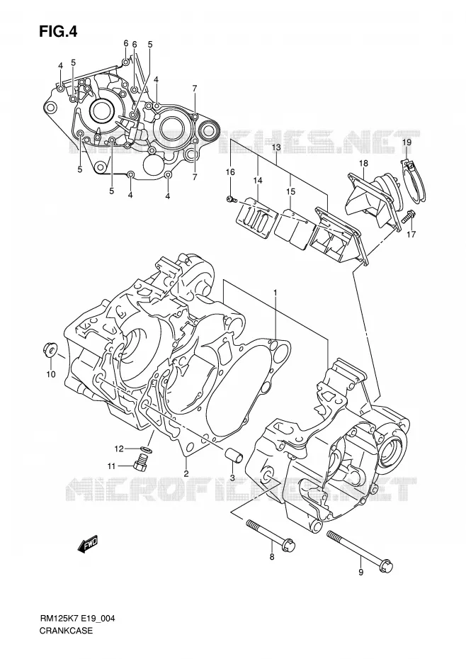 CARTER Suzuki MOTO 125 RM 2009  RM125K8(P19)
