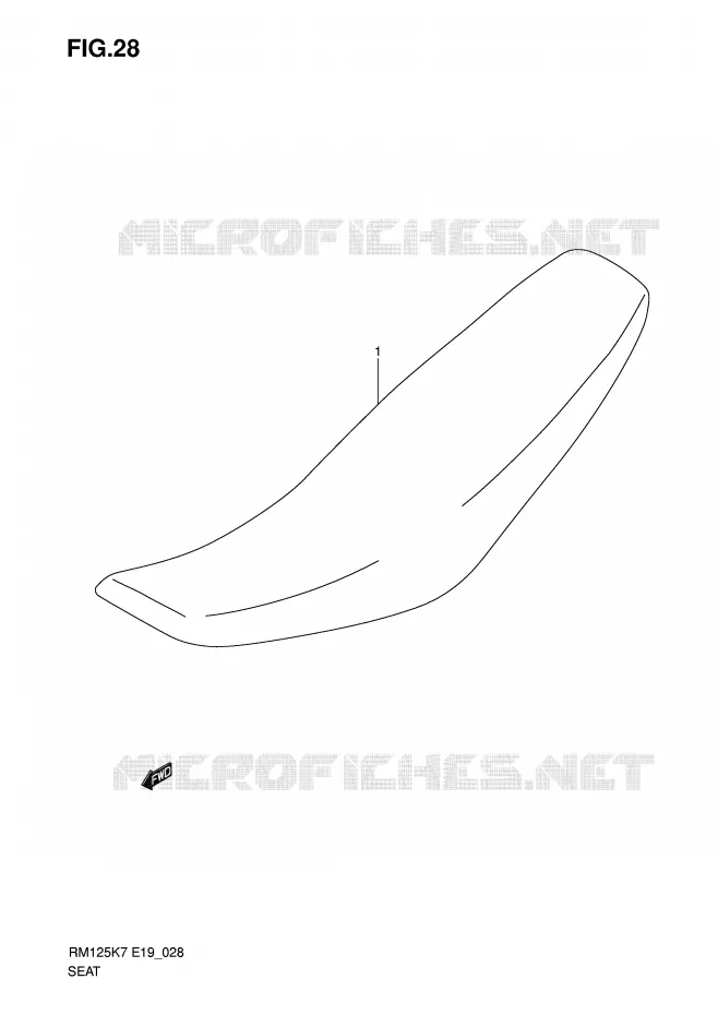 SELLE Suzuki MOTO 125 RM 2012  RM125K8(P19)