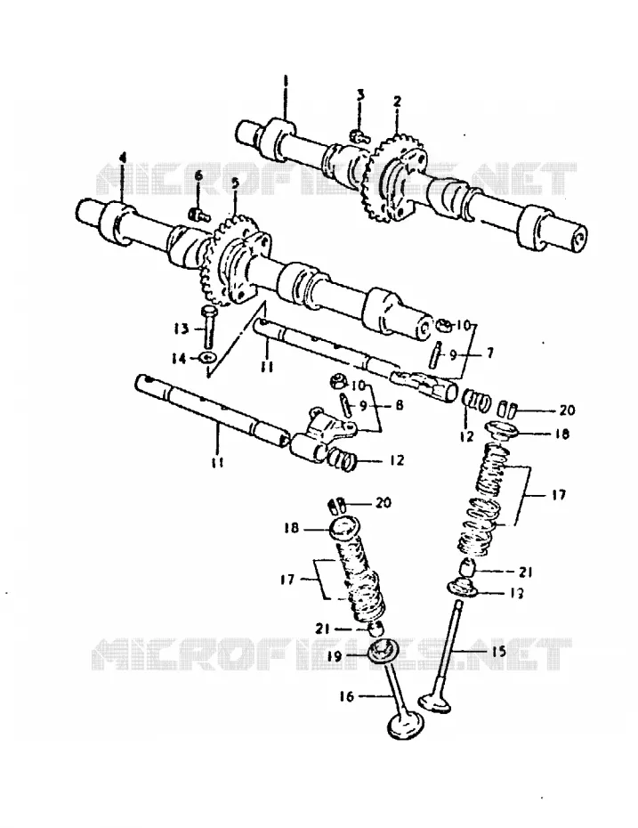 ARBRE A CAMES - VALVE Suzuki MOTO 750 GSX 1981  GSX750X(1981)