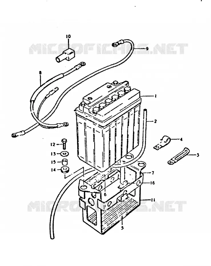 BATTERIE Suzuki MOTO 750 GSX 1981  GSX750X(1981)