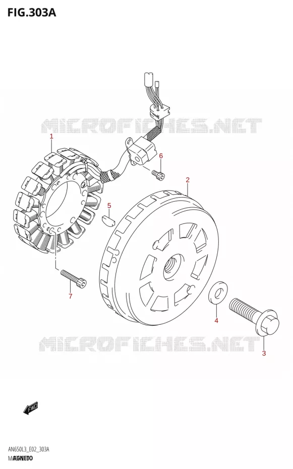 ALLUMAGE ROTOR - STATOR Suzuki SCOOTER 650 BURGMAN 2013  AN650 L3 (E02,E19)