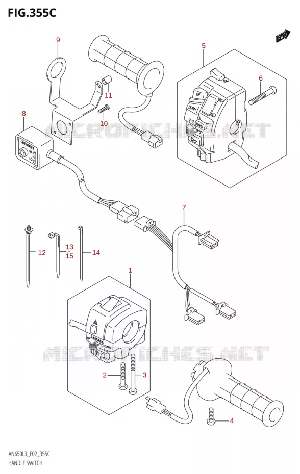 COMMODOSITCH (AN650Z:L3:E02) Suzuki SCOOTER 650 BURGMAN 2013  AN650Z L3 (E02,E19)