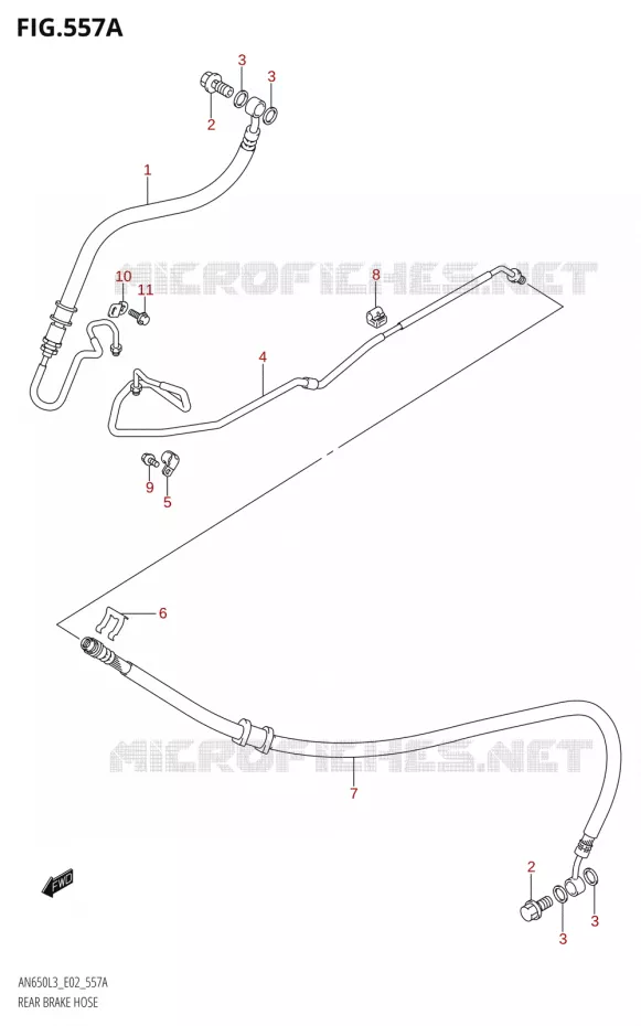 DURITE DE FREIN ARRIERE Suzuki SCOOTER 650 BURGMAN 2013  AN650Z L3 (E02,E19)