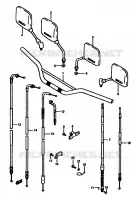 GUIDON - CABLES SUSPENSIONS/FREINAGE/ROUES 600 suzuki-moto DR 1987 2068000017