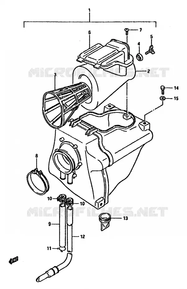 FILTRE A AIR Suzuki MOTO 600 DR 1987  DR600SH(E2)