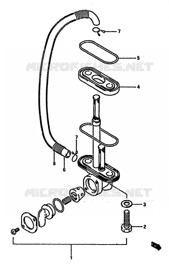 ROBINET D'ESSENCE Suzuki MOTO 600 DR 1987  DR600S H/DR600SU H