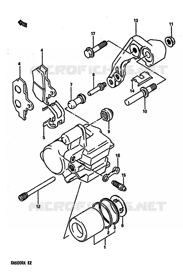 ETRIER DE FREIN AVANT Suzuki MOTO 600 DR 1989  DR600RUK(E2)