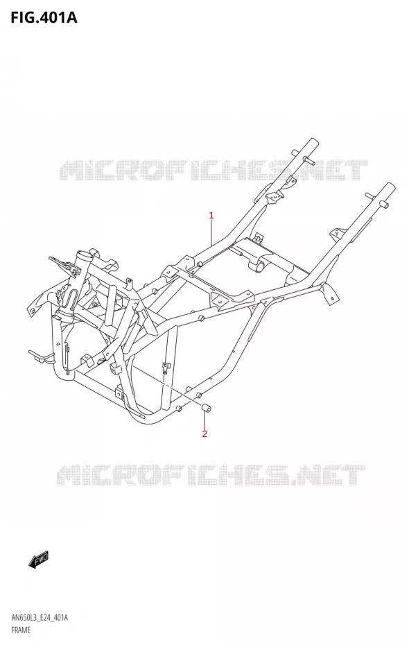 CADRE Suzuki SCOOTER 650 BURGMAN 2013  AN650 L3 (E24)