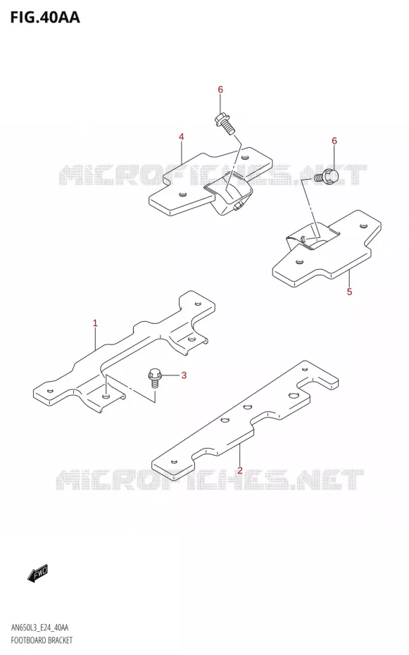 REPOSE PIEDS ARRIERE Suzuki SCOOTER 650 BURGMAN 2013  AN650 L3 (E24)