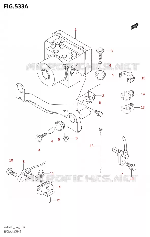 SYSTÈME ABS Suzuki SCOOTER 650 BURGMAN 2013  AN650 L3 (E24)