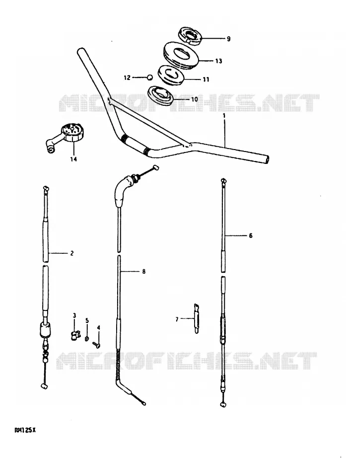 GUIDON Suzuki MOTO 125 RM 1981  RM125X