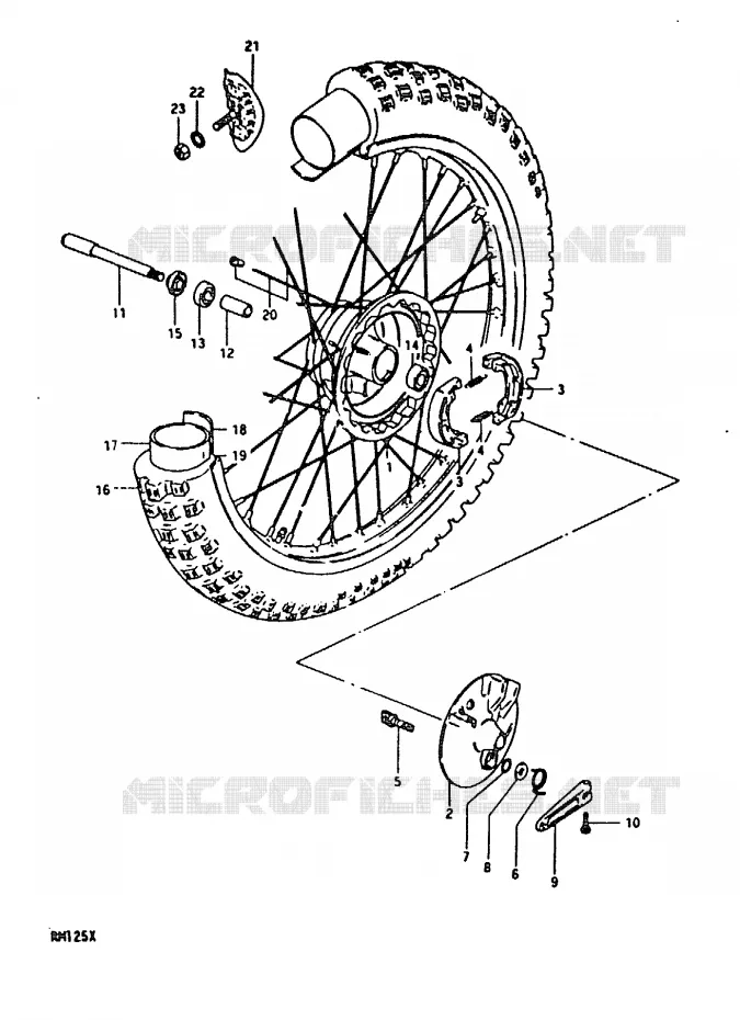 ROUE AVANT Suzuki MOTO 125 RM 1981  RM125X