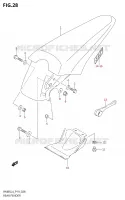 GARDE BOUE ARRIERE9) pour Suzuki RM 85 2014